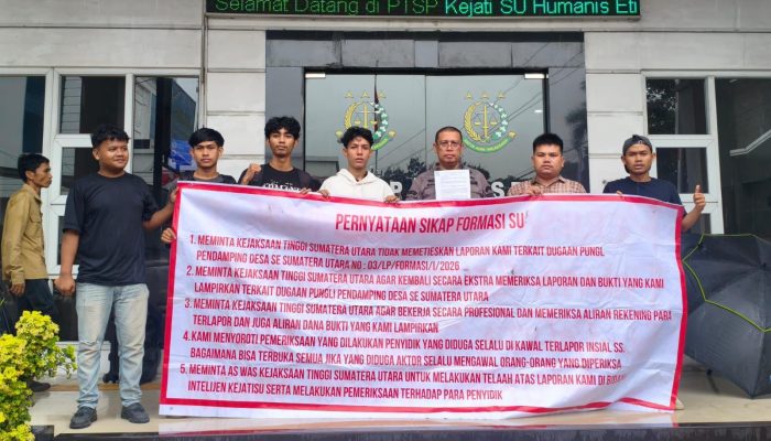 Momentum Hari Adhyaksa, FORMASI SU Desak Kejati Sumut Tuntaskan Dugaan Pungli Pendamping Desa