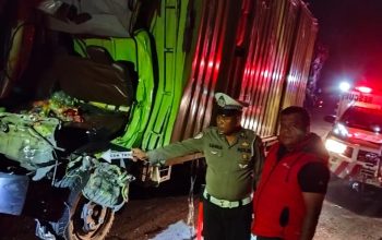 Kecelakaan Maut di Tol Sergai, Truk Box Tabrak Tronton, Tiga Orang Tewas