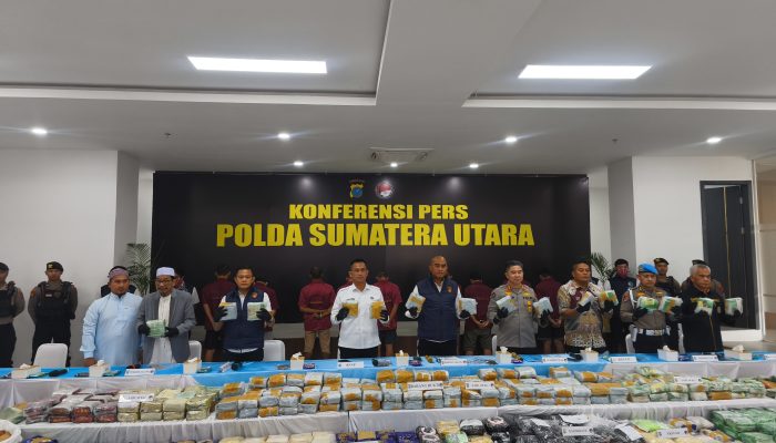 Polda Sumut Ungkap Tiga Kasus Narkoba, Sita 244 Kg Sabu dan Amankan 9 Tersangka