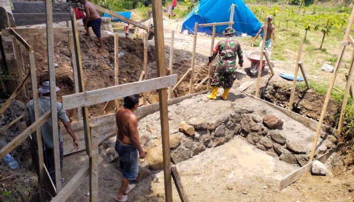Progres 11 Persen, Kodim 0205/TK Lanjutkan Pembangunan Jembatan Beton di Juhar Ginting