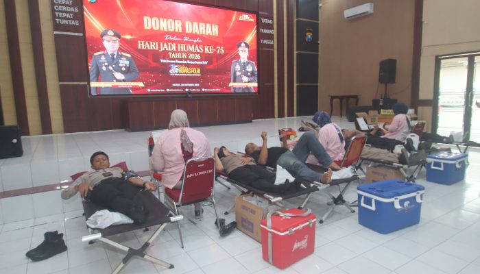 Peringati HUT ke-75 Humas Polri, Polres Blitar Kota Kumpulkan 40 Kantong Darah untuk Kemanusiaan