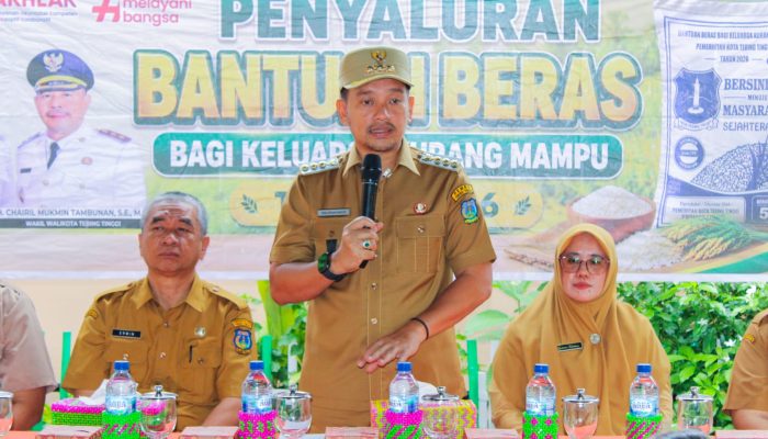Bantuan Pangan 10.000 KPM, Wali Kota Tebing Tinggi Tegaskan Beras Tak Boleh Dijual